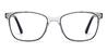 Black Clear Charlie - Rectangle Glasses