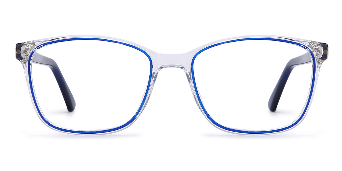 Blue - Rectangle Glasses - Charlie