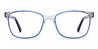 Clear Blue Charlie - Rectangle Glasses