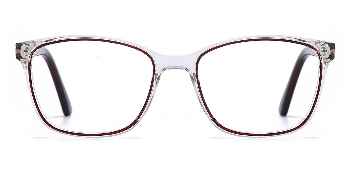 Brown Clear Charlie - Rectangle Glasses