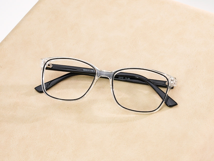 Charlie - Rectangle Black Glasses For Men & Women