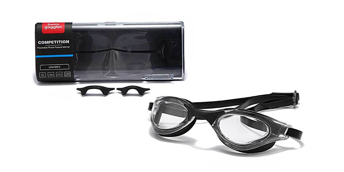 Black transparent Theodore - Swimming Goggles Glasses