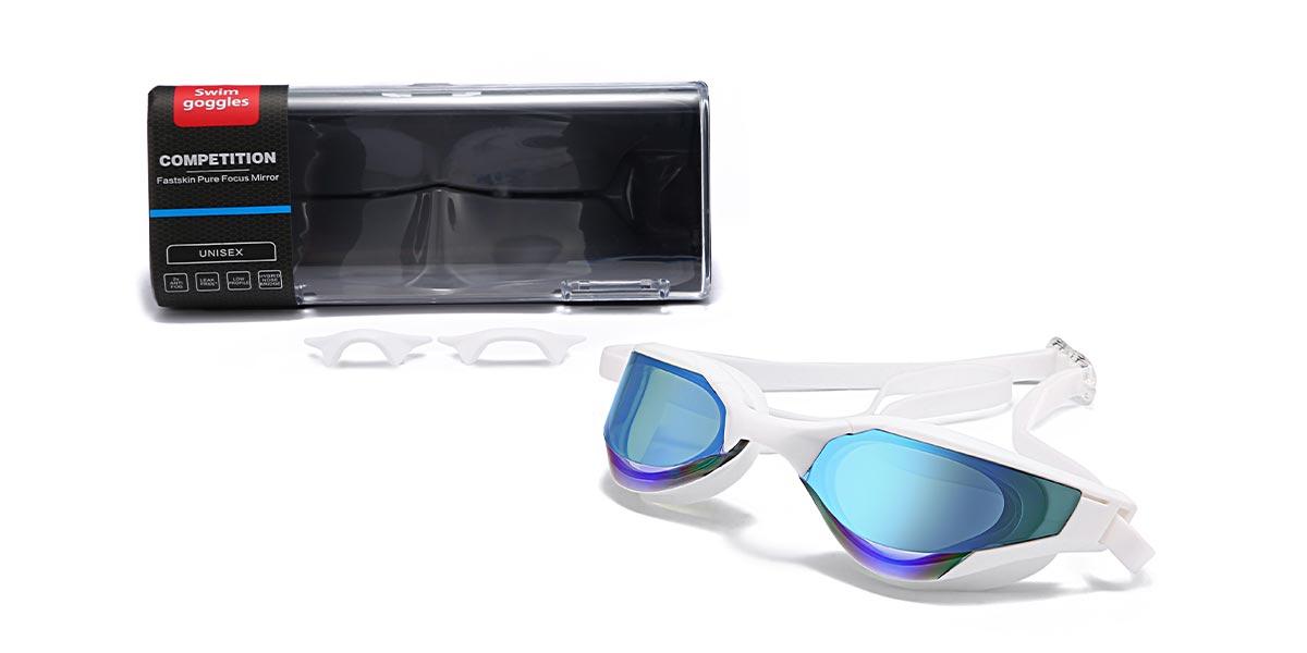 White Blue mercury Zachary - Swimming Goggles Glasses