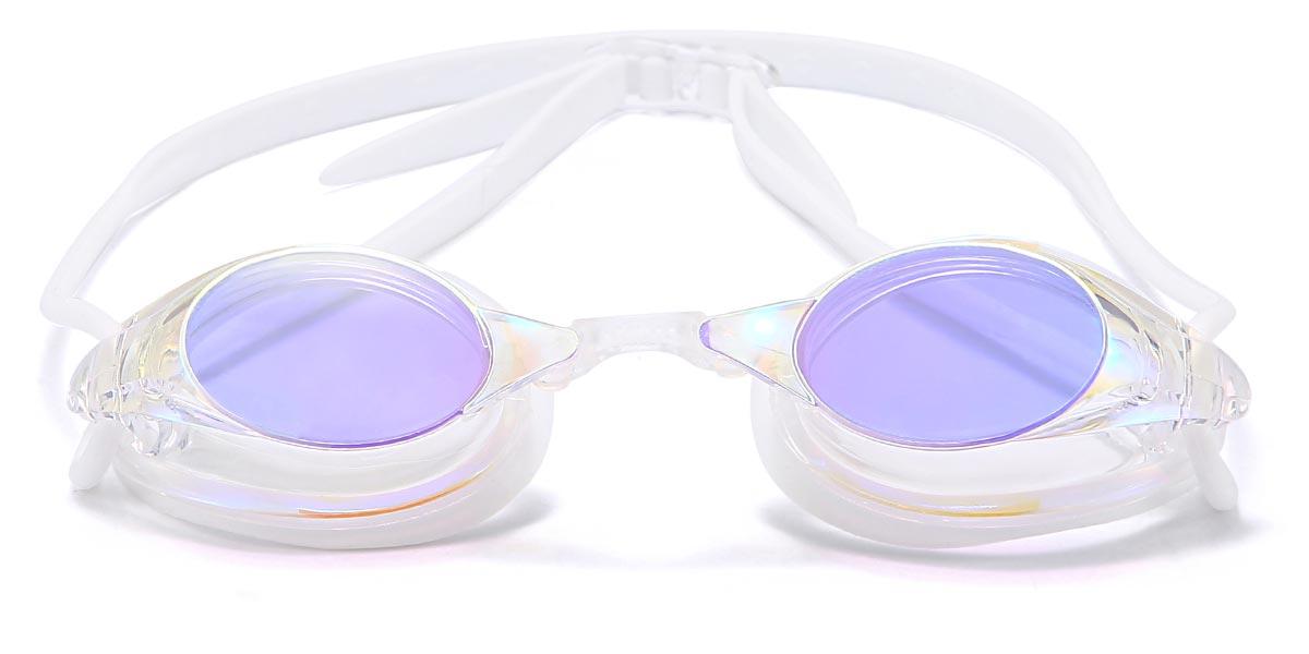 White Purple Leonardo - Swimming Goggles Glasses