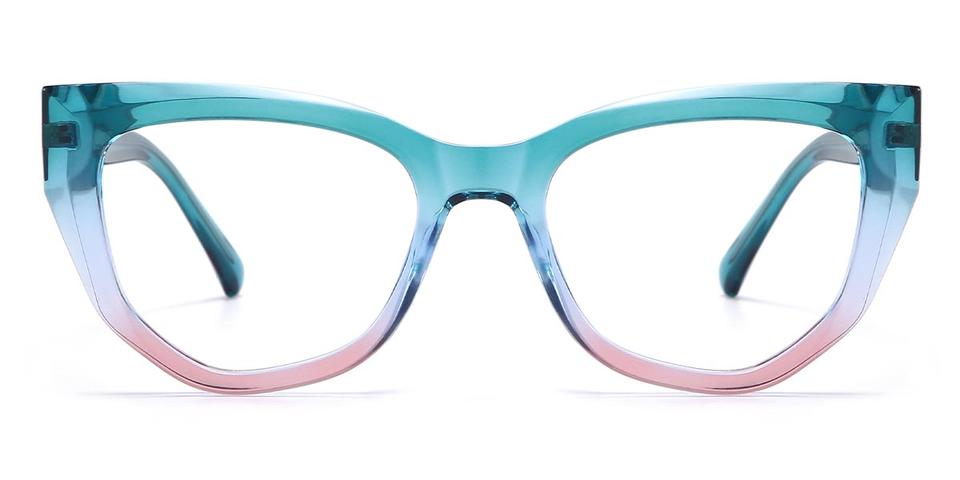 Teal Pink Amira - Cat Eye Glasses