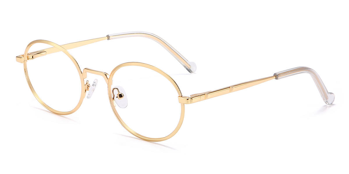 Gold Kylie - Oval Glasses