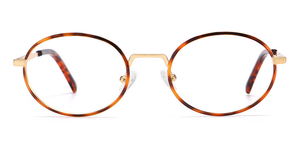 Gold Tortoiseshell Kylie - Oval Glasses