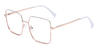White Pink Emiliano - Square Glasses
