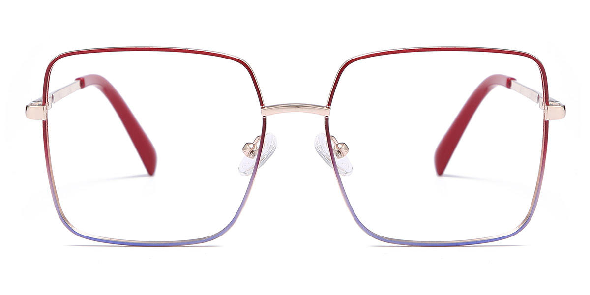 Red - Square Glasses - Emiliano