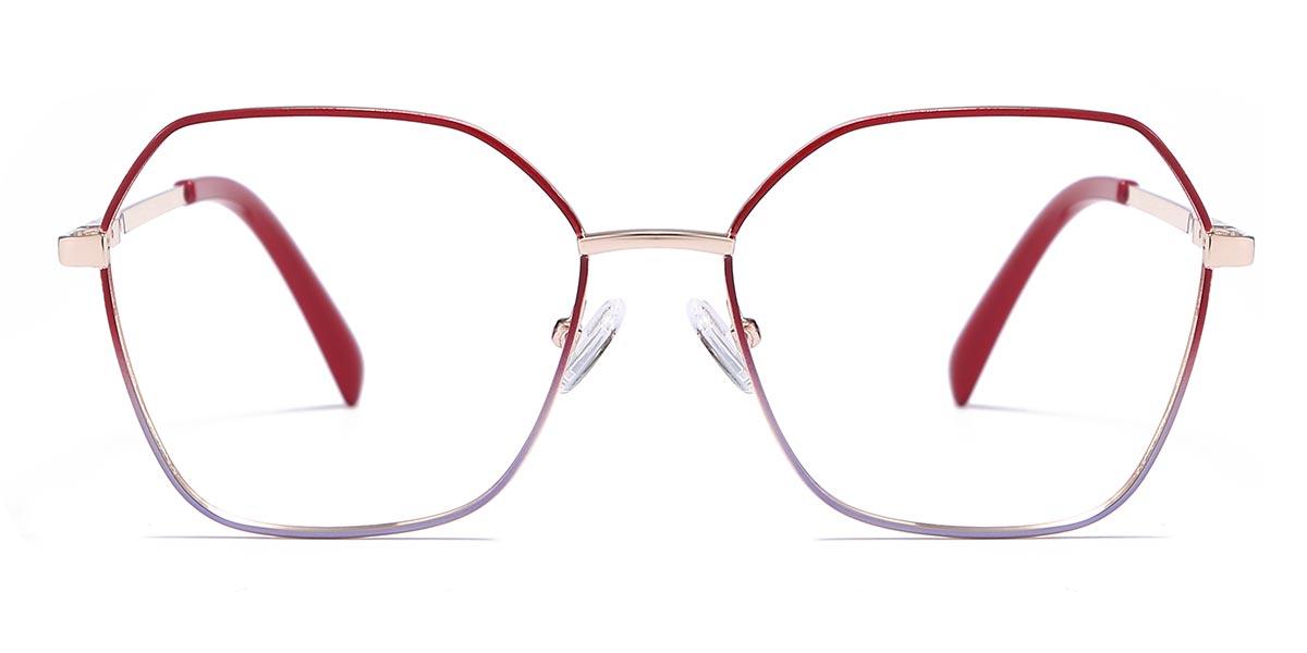 Red Blue Lilah - Oval Glasses