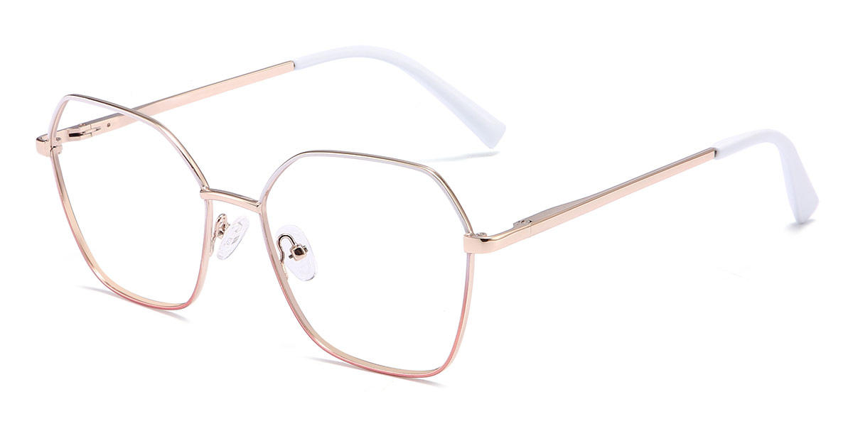 White Pink Lilah - Oval Glasses