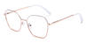 White Pink Lilah - Oval Glasses