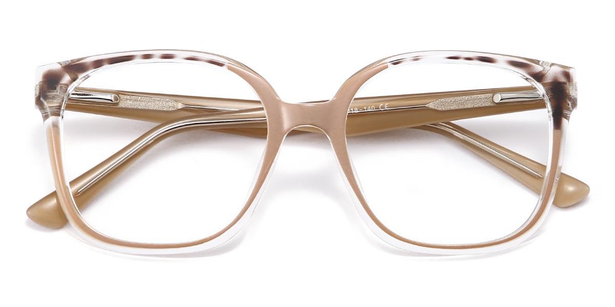 Nude Brown spots Huck - Square Glasses