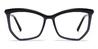 Black Deep Grey Norah - Cat Eye Glasses