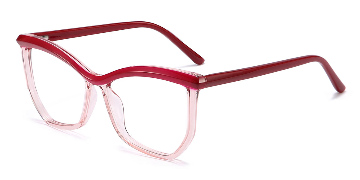 Unique Cat Eye Red & Pink Glasses for Women