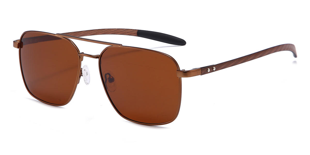 Brown Brown Rhett - Aviator Sunglasses