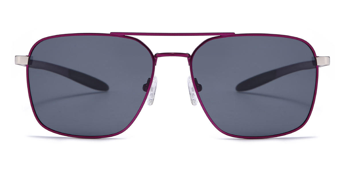Rose Purple Gray Rhett - Aviator Sunglasses