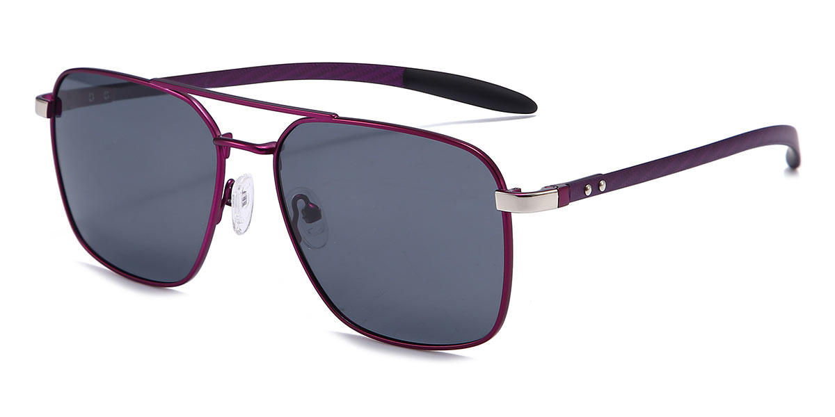 Rose Purple Gray Rhett - Aviator Sunglasses