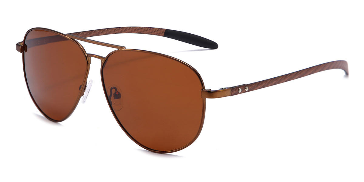 Brown Brown Adriel - Aviator Sunglasses