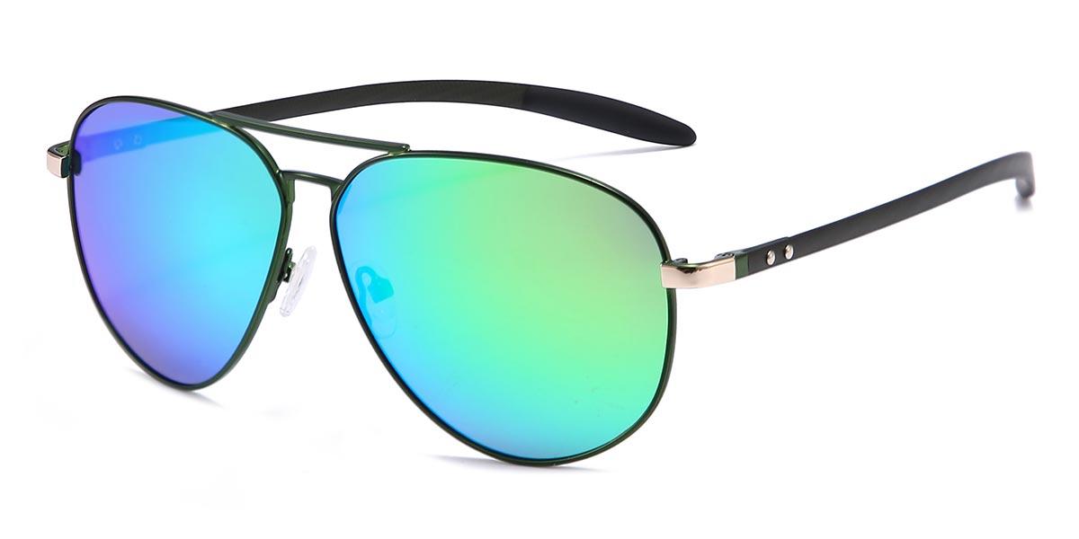 Dark Green Green Mercury Adriel - Aviator Sunglasses
