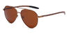 Brown Brown Brady - Aviator Sunglasses