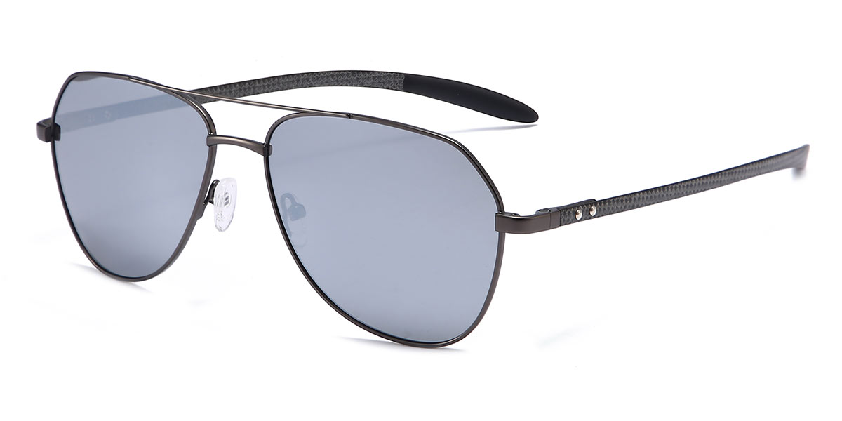 Kaden - Aviator Grey Sunglasses For Men