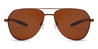 Brown Brown Kaden - Aviator Sunglasses
