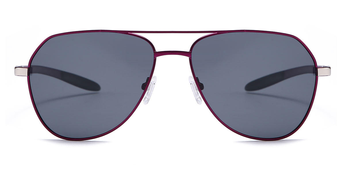 Rose Purple Gray Kaden - Aviator Sunglasses