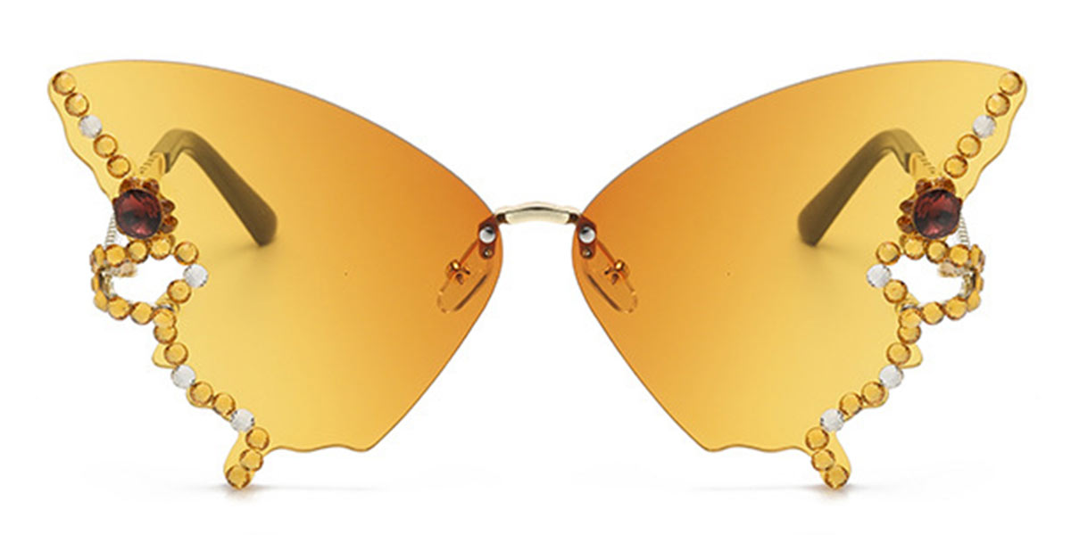Orange Yellow Abby - Cat Eye Sunglasses