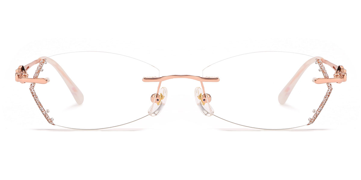 Rose Gold - Rectangle Glasses - Catalina
