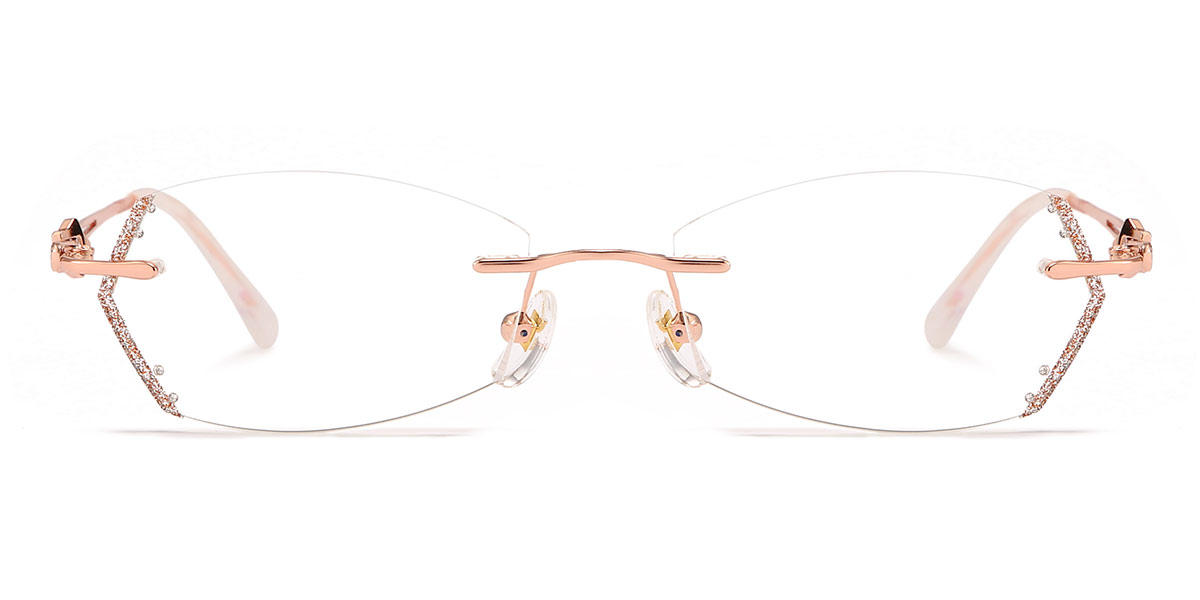 Rose Gold Catalina - Rectangle Glasses