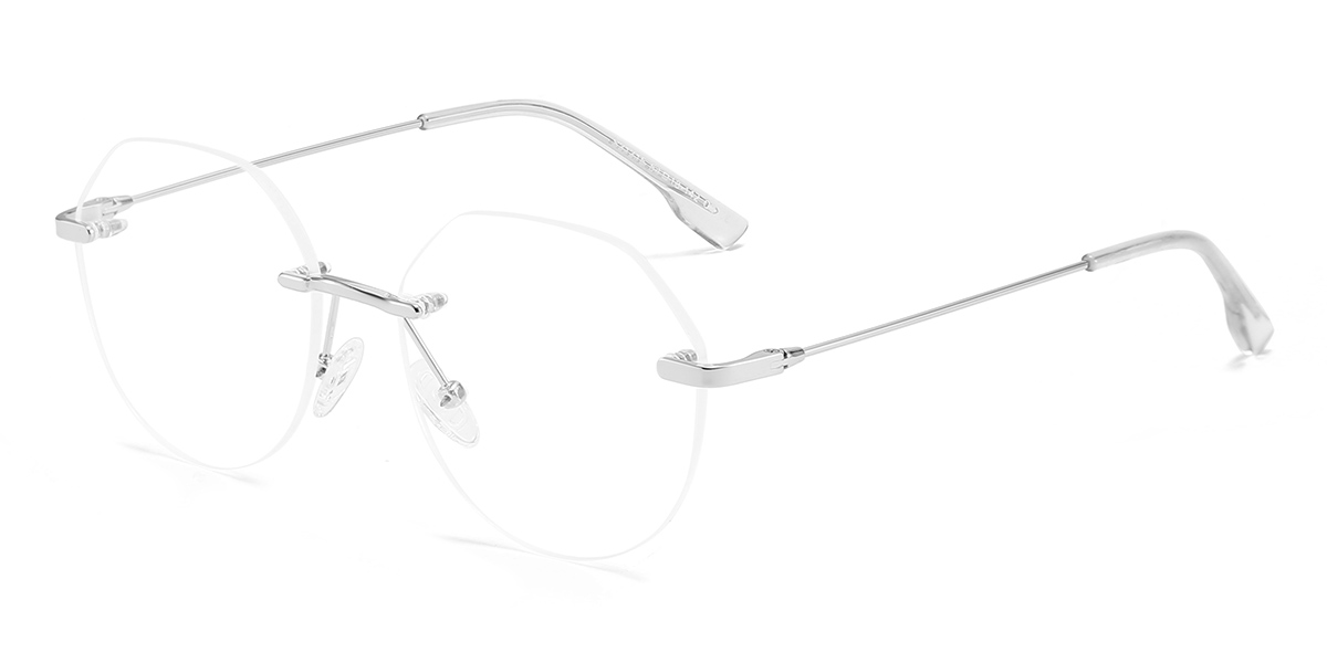 Silver - Oval Glasses - Elliana