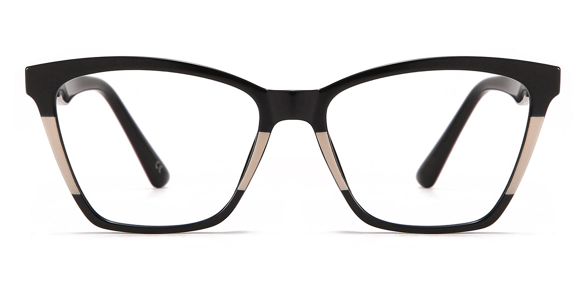 Black - Rectangle Glasses - Allison