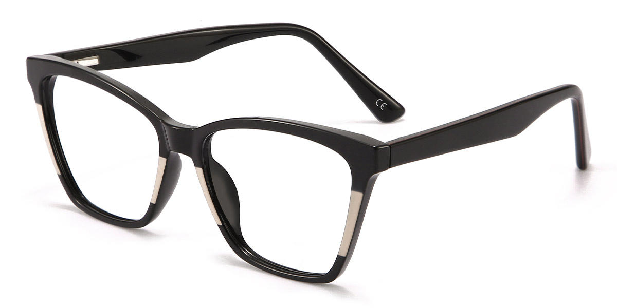 Black Allison - Rectangle Glasses