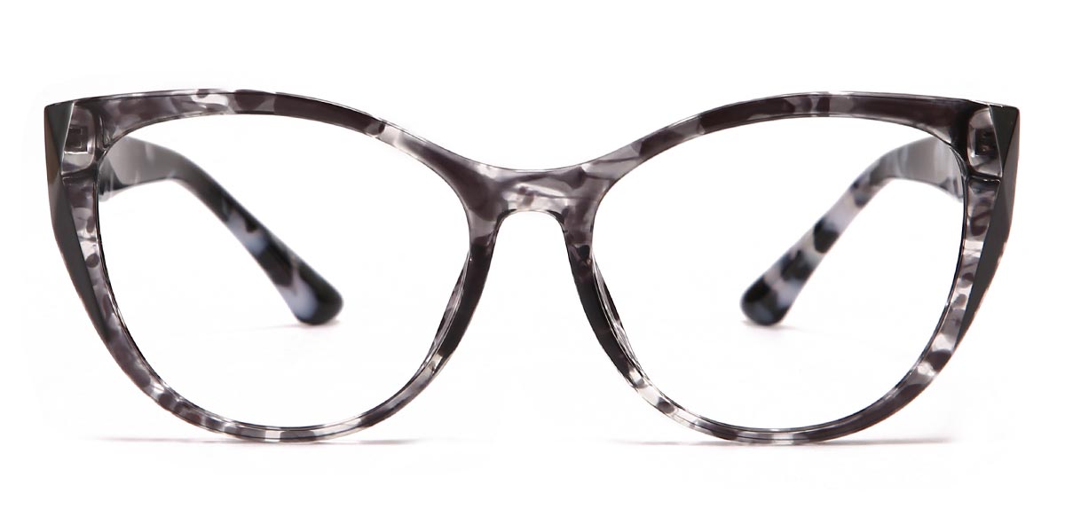 Black Tortoiseshell - Cat eye Glasses - Amber