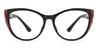 Black Amber - Cat Eye Glasses