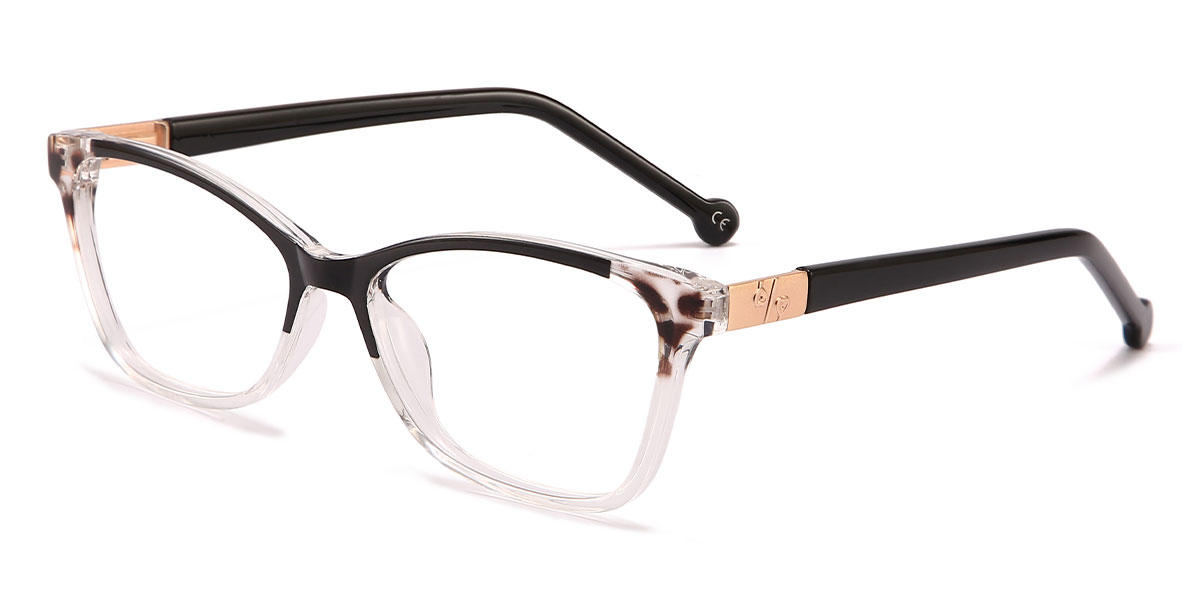 Black Clear Sierra - Rectangle Glasses