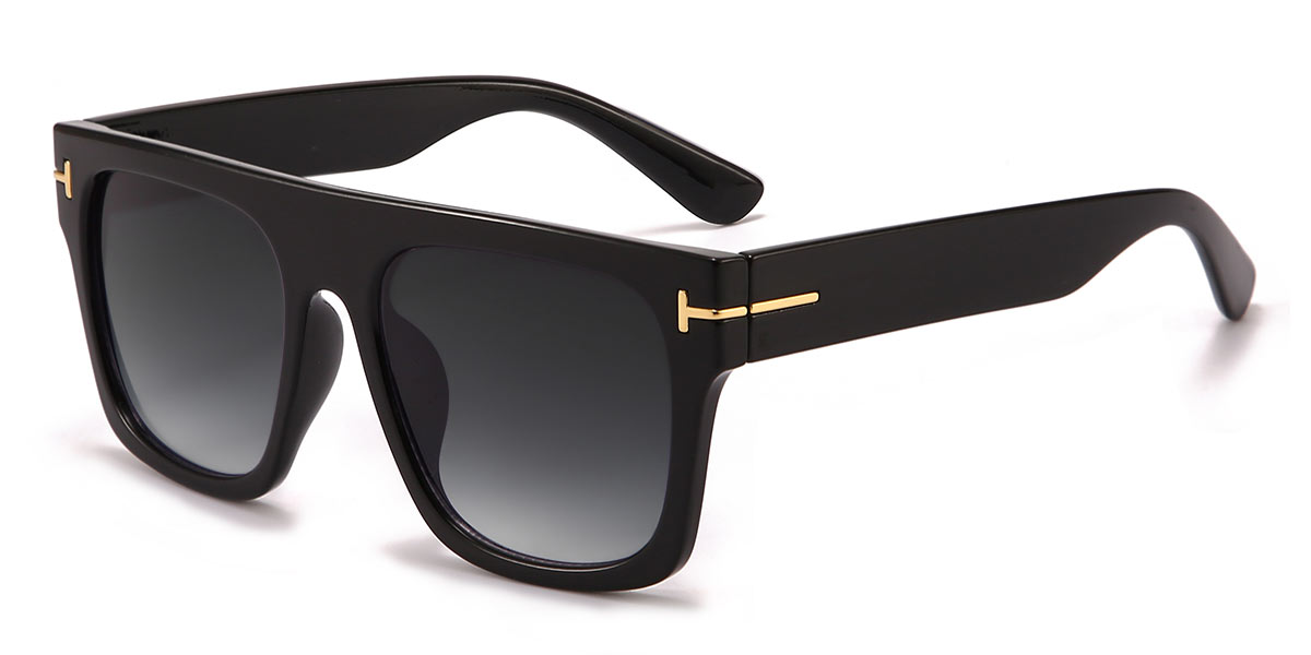 Alaina - Square Black Sunglasses For Women & Men