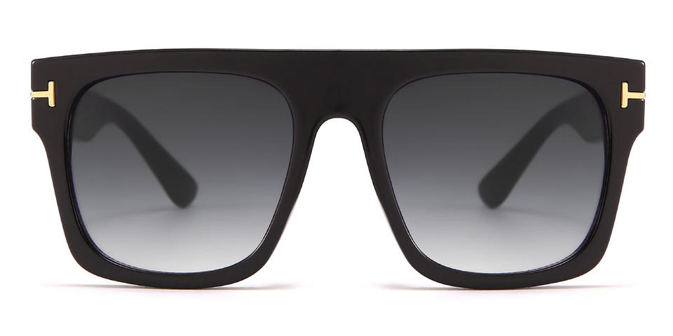 Black Gradual Grey Alaina - Square Sunglasses