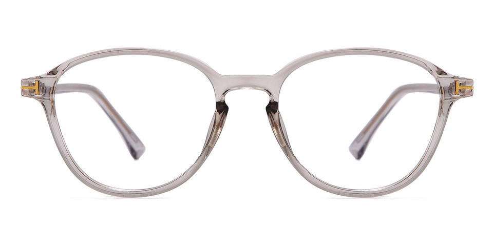 Clear Grey Jeremy - Oval Glasses