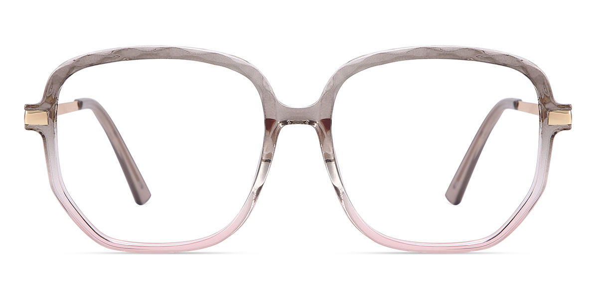 Grey Pink Cecilia - Square Glasses