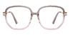 Grey Pink Cecilia - Square Glasses