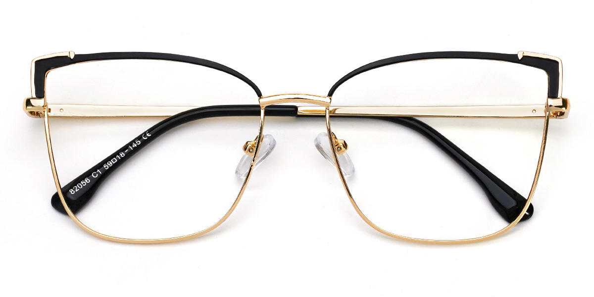 Black Gold Carley - Square Glasses