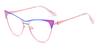 Pink Blue Purple Katie - Cat Eye Glasses