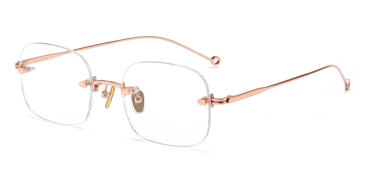 Rose Gold Jeremiah - Rectangle Glasses