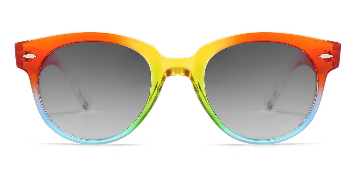 Colorful Gradual Grey Brody - Oval Sunglasses