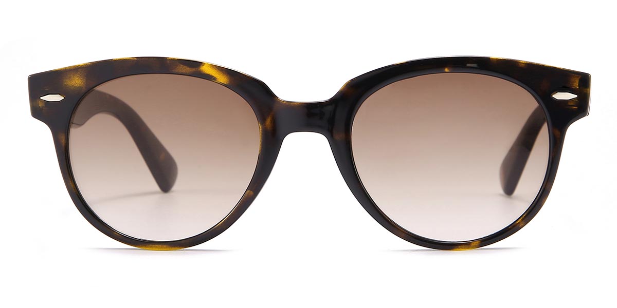 Tortoiseshell Gradual Brown Brody - Oval Sunglasses
