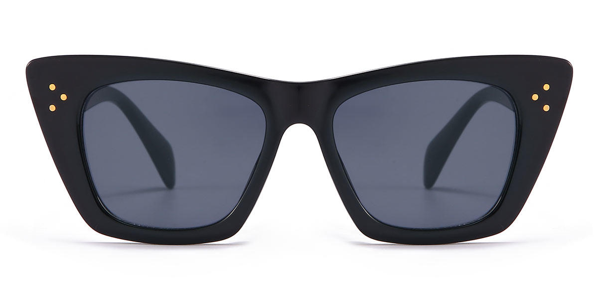 Black Gradual Grey Mikayla - Cat Eye Sunglasses