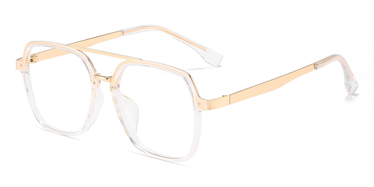 Clear Gold Harrison - Aviator Glasses