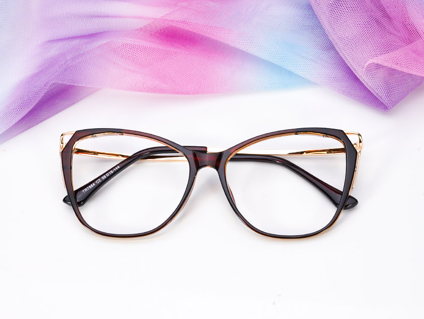 Kyna - Cat-eye Brown Glasses for Women